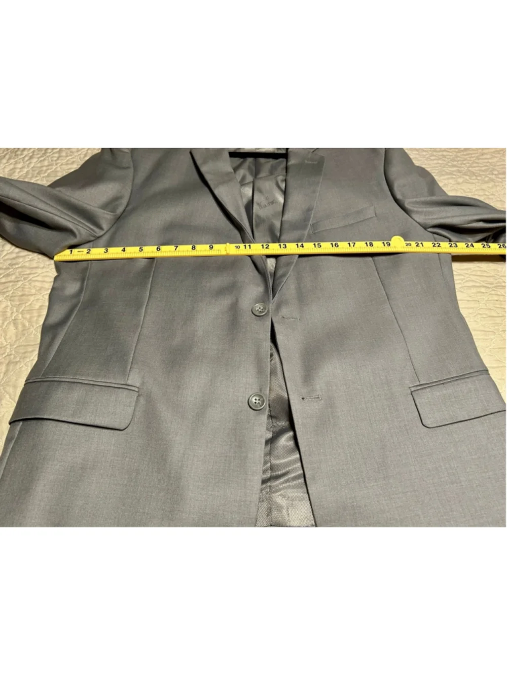 Caravelli Men’s Light Gray Oxford 2B Suit Blazer Sport Jacket Coat 44R Formal